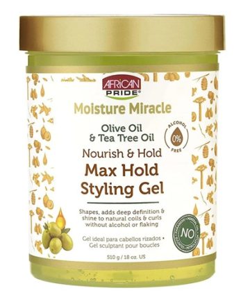African Pride Olive Oil &amp; Tea Tree Oil Max Hold Styling Gel 510 g