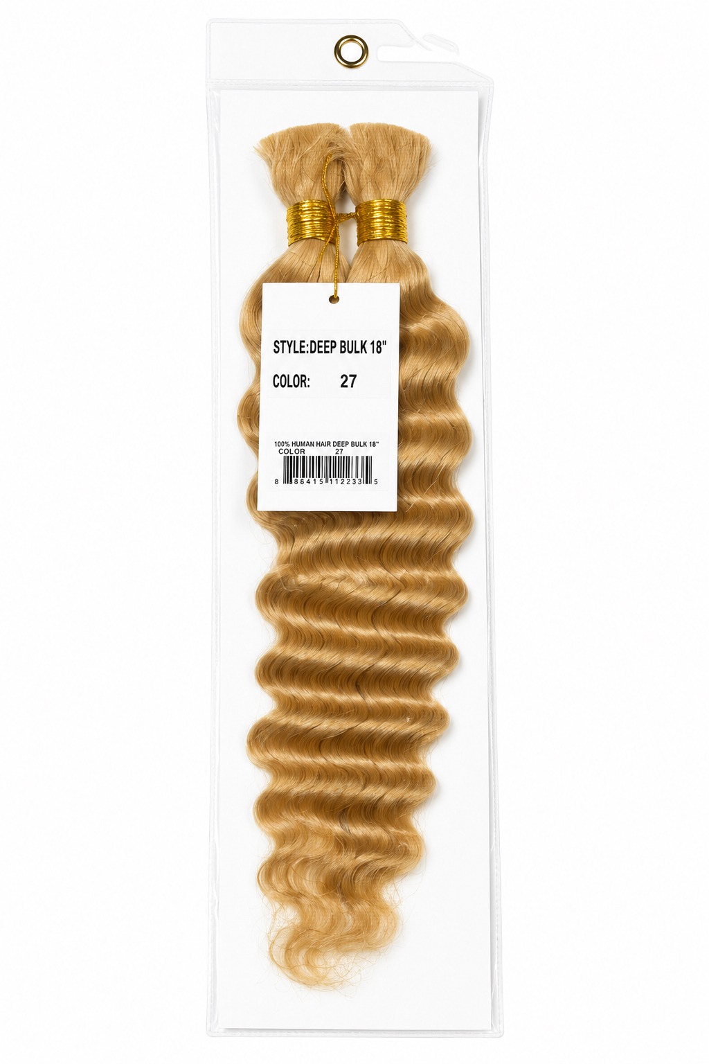 100 % Human Hair Deep Bulk 18 po couleur #27 en cheveux humains