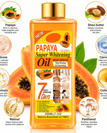 BTL Super Whitening Papaya Oil 200 ml huile de beauté à la papaye