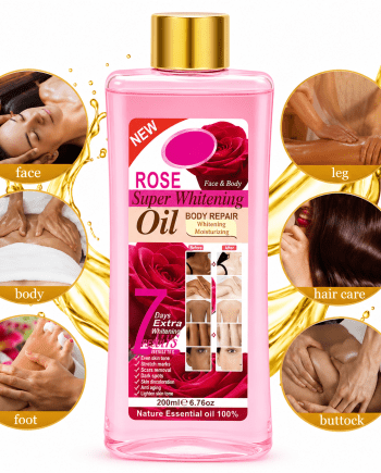 BTL Super Whitening Rose Oil 7 Days 200 ml huile de beauté à la rose