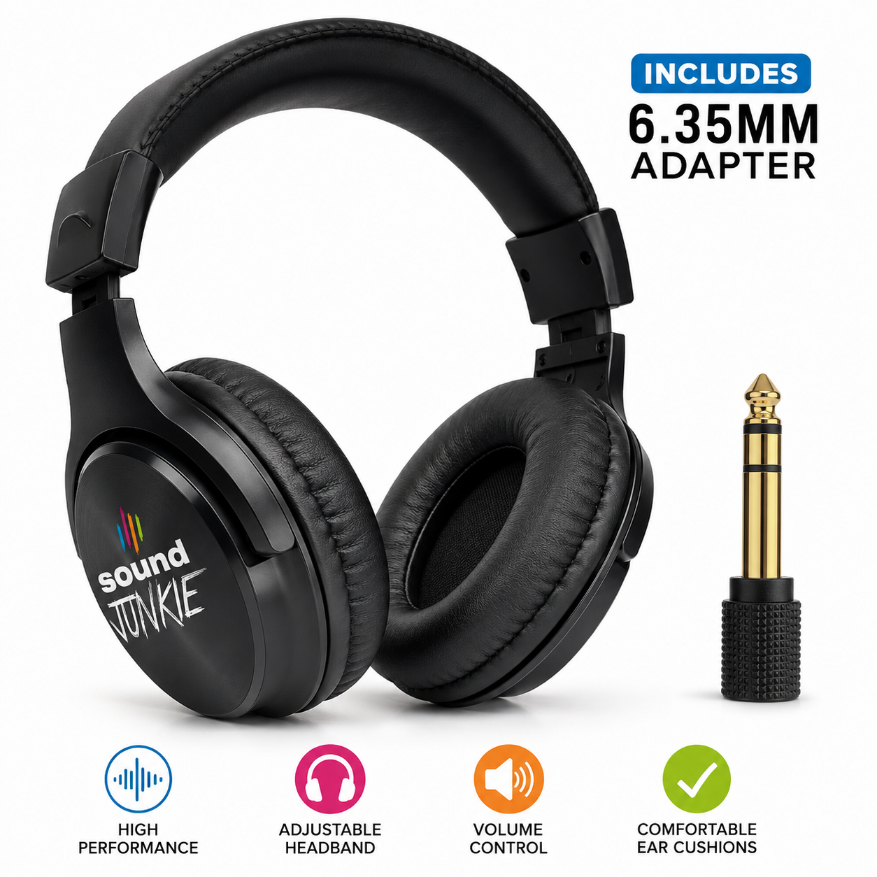 Sound Junkie - Headphones High performance 6.35 MM Adapter
