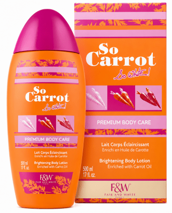 Fair & White So Carrot So White Lait corporel à la carotte 500 ml.