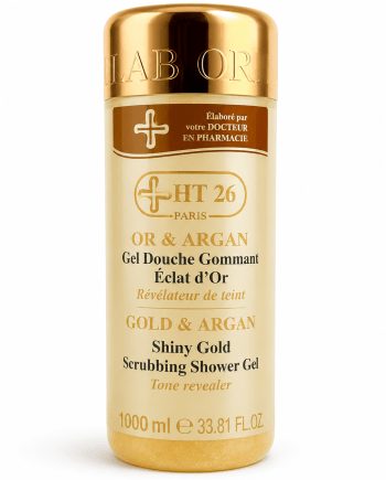 HT26 gel douche gommant éclat or 1000 ml soin exfoliant corps