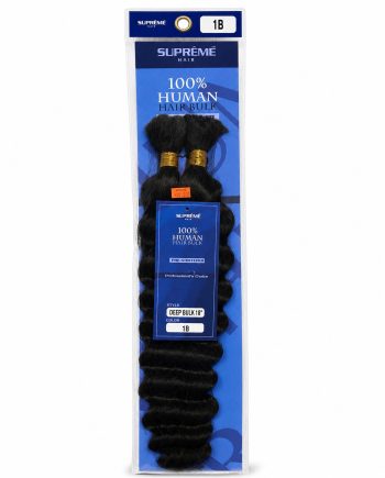 Suprême Hair Deep Bulk 18 po couleur #1B en cheveux humains