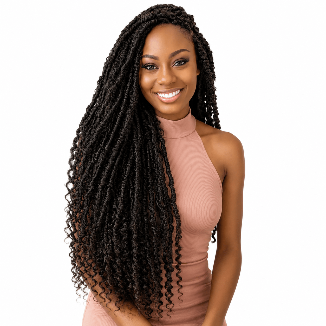 Suprême Hair Dominican Curl Bulk 24 po couleur #2 en cheveux humains