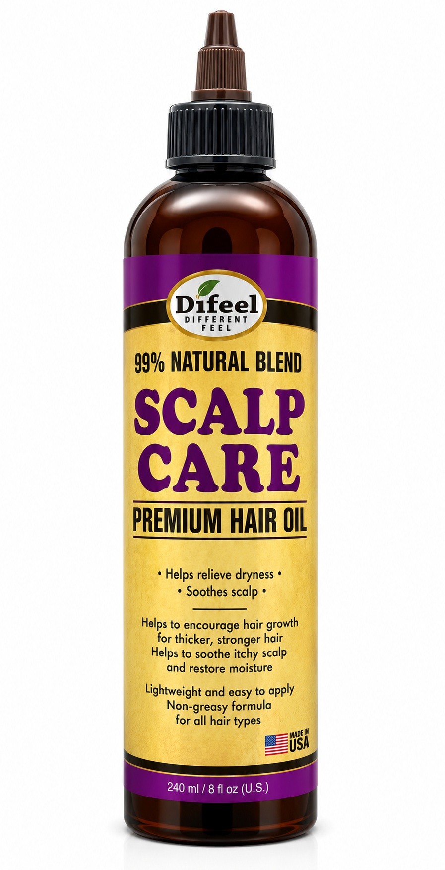 Difeel 99% Natural Blend Scalp Care Premium Hair Oil 8 fl. oz