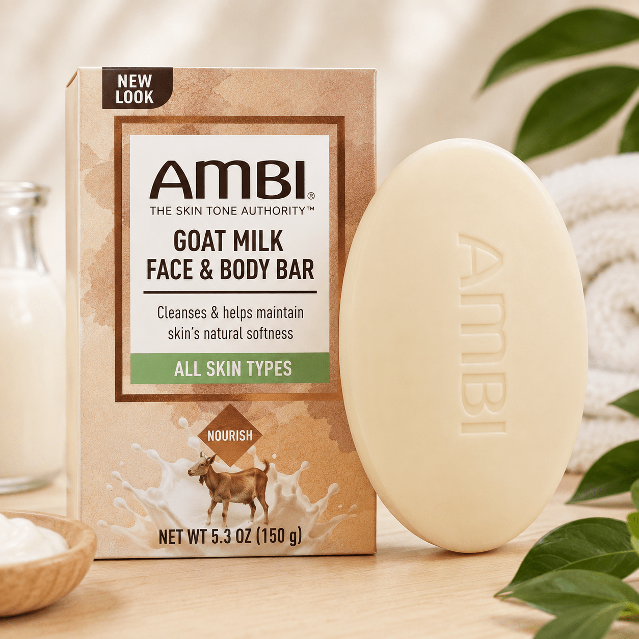 Ambi Goat Milk Face & Body Bar 5.3 oz