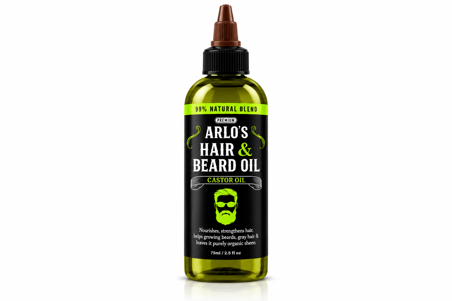 Arlo’s Huile cheveux & barbe à l’huile de ricin 8 oz