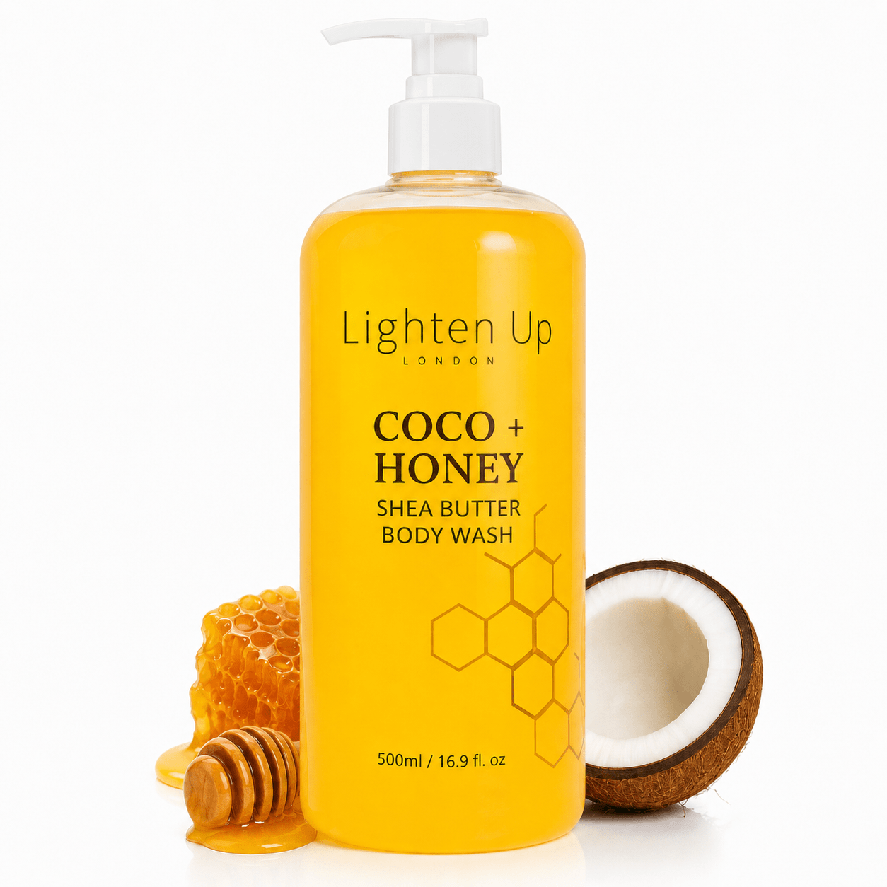 Lighten Up Coco + Honey Shea Butter Body Wash 500 ml