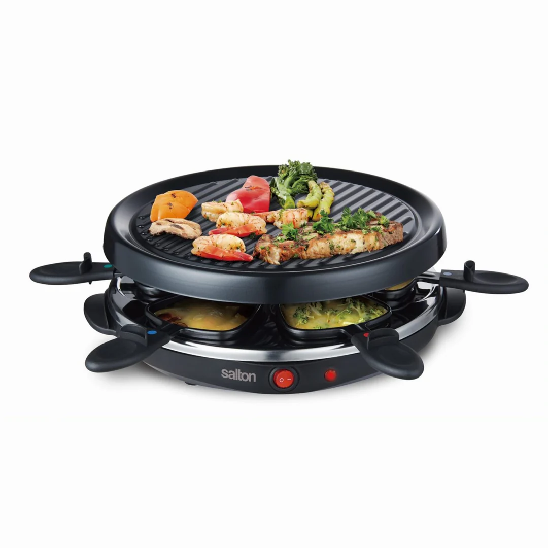 Gril à raclette Salton 6 personnes avec 6 poêlons