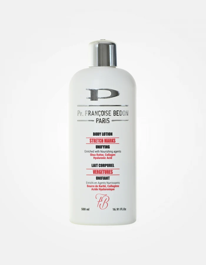 Pr. Françoise Bedon Lait Unifiant pour Vergetures 500 ml soin corporel hydratant.