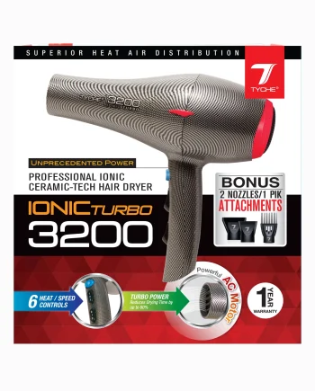 TYCHE Ionic Turbo 3200 Professional Hair Dryer sèche-cheveux ionique professionnel.