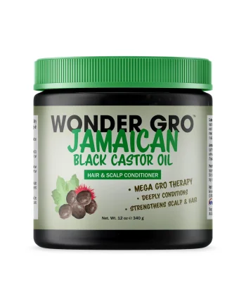 Wonder Gro Jamaican Black Castor Hair & Scalp Conditioner 12 oz soin capillaire à l’huile de ricin noir jamaïcain.