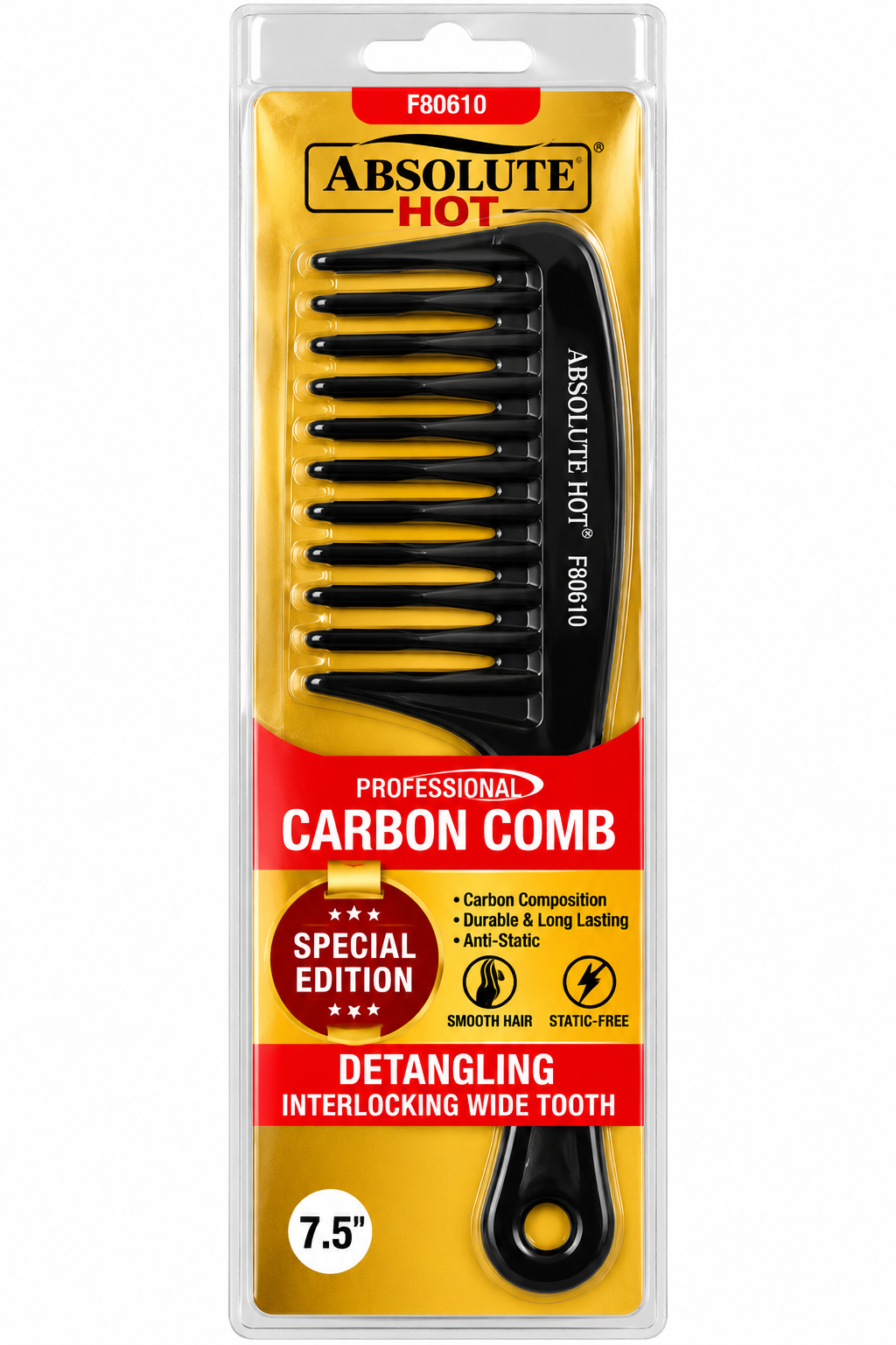 Absolute Hot Detangling Interlocking Wide Tooth Comb