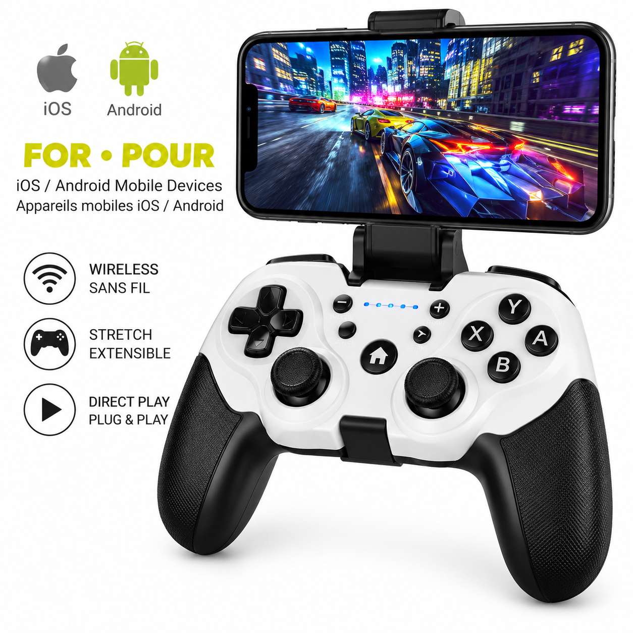 BOOST Portable Wireless Gaming Controller for iOS and Android