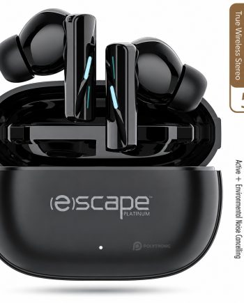 Escape Écouteurs TWS ANC+ENC sans fil avec station de charge noir BTM8076BK.