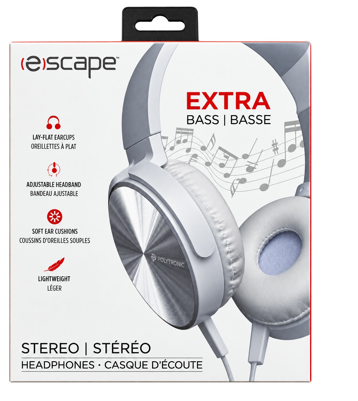 Escape casque d’écoute Extra Basse blanc HP827 – Image 2