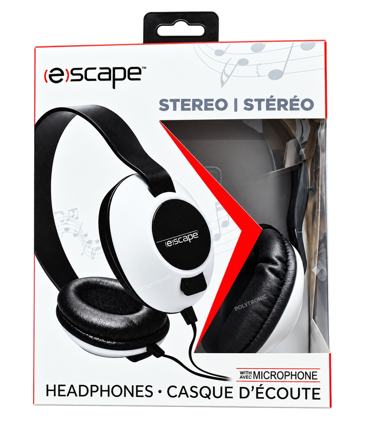 Escape casque d’écoute stéréo avec microphone blanc HP926WH – Image 2