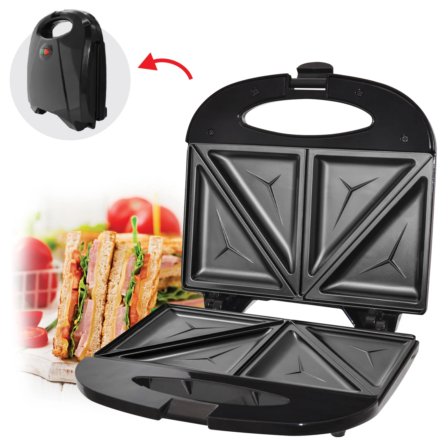 Hauz 750 W Sandwich Toaster ASM289