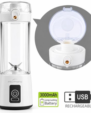 Haûz Living 380 ml USB-Rechargeable Personal Blender with Pour Spout, White AMB700
